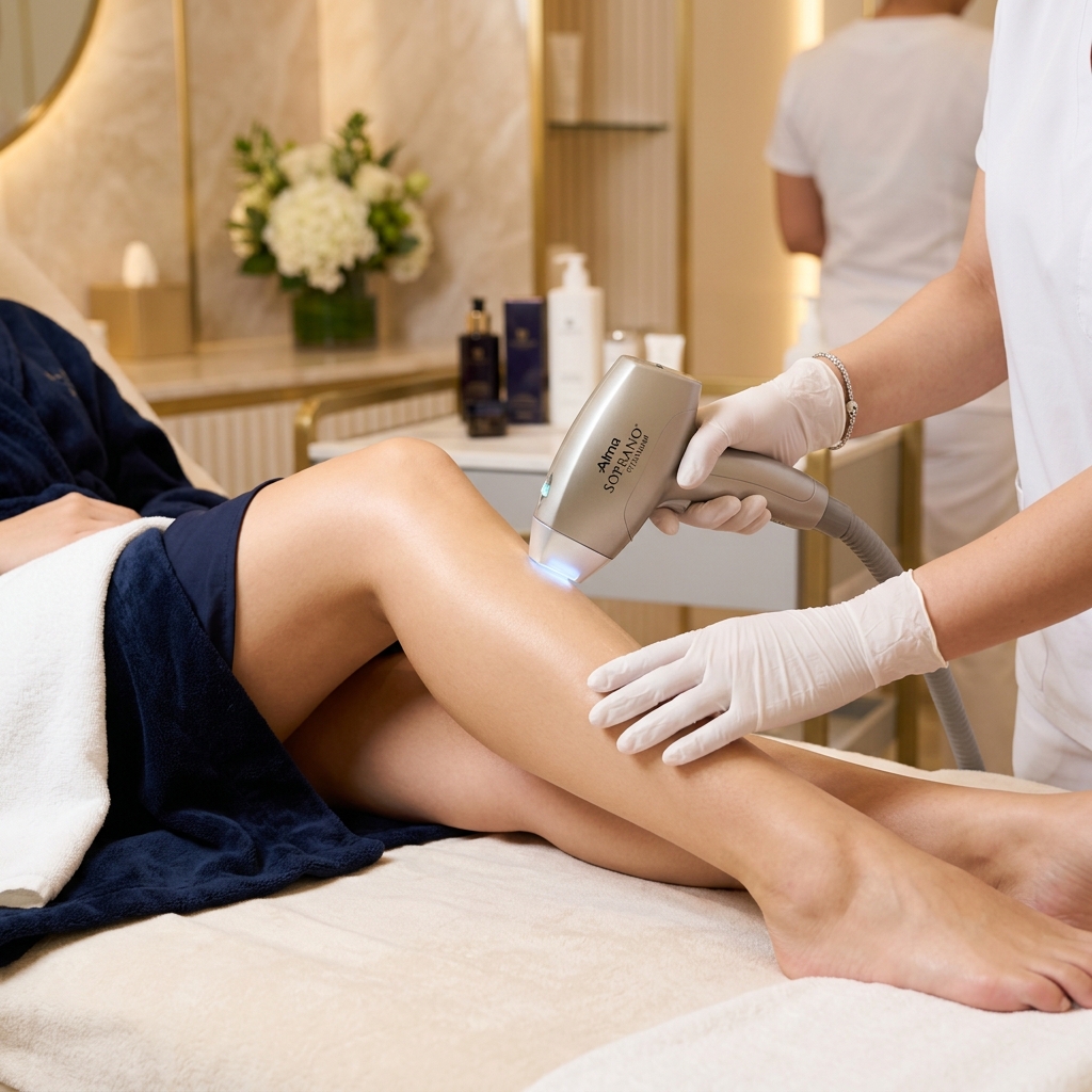 Tratamento de depilação a laser profissional na LaserClin